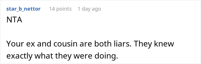 Screenshot of online comment discussing a man wondering if he was wrong for dumping his girlfriend because she has kids. Screenshot of online comment discussing a man wondering if he was wrong for dumping his girlfriend because she has kids.