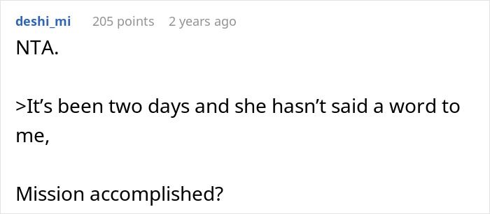 Screenshot of a forum comment discussing a lady insulting her SIL’s hubby and reacting to partner’s indiscretions.