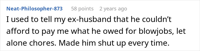Text post showing a user sharing how wife decides to live life exactly like her husband, leaving him upset.