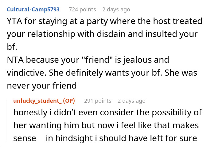 Text conversation about a birthday host excluding bestie's boyfriend from the party, causing drama and tension among friends. Text conversation about a birthday host excluding bestie's boyfriend from the party, causing drama and tension among friends.