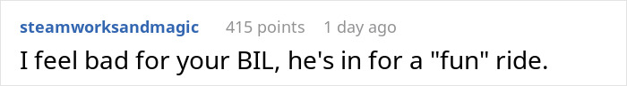 Comment highlighting drama involving bride excluding sister-in-law from wedding photos causing family tension. Comment highlighting drama involving bride excluding sister-in-law from wedding photos causing family tension.