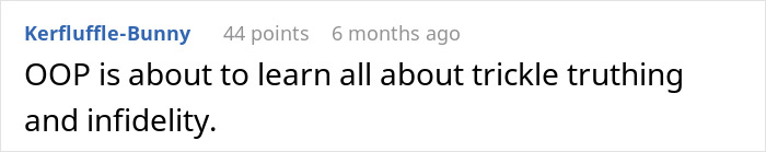 Comment reading about a man devastated after learning about his wife's infidelity during a conversation with her sister.