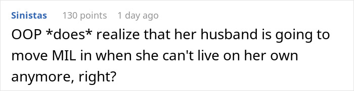 Comment text discussing a daughter-in-law frustrated with overbearing mother-in-law making plans without her knowledge. Comment text discussing a daughter-in-law frustrated with overbearing mother-in-law making plans without her knowledge.