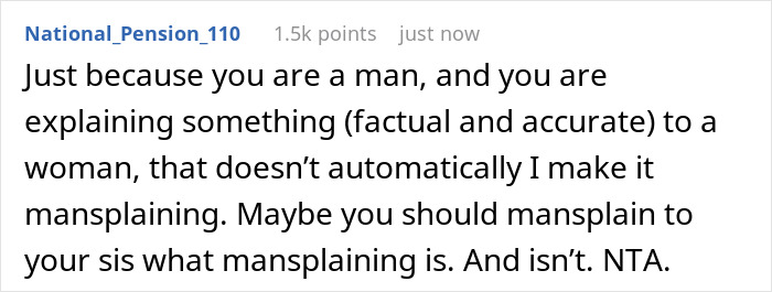 Childless Sis Keeps Lecturing Man About Baby Food, Livid When He “Mansplains” Breastfeeding To Her