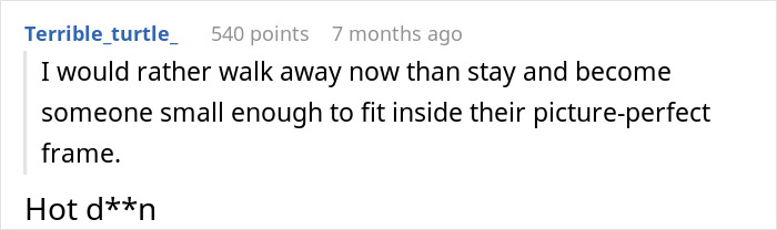 Screenshot of a Reddit comment where a woman snaps at her MIL about a controlling and manipulative &ldquo;generous&rdquo; gift.