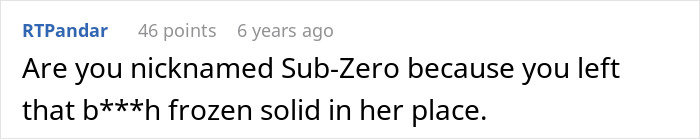 Comment about a man finally getting revenge on a coworker who caused his firing, shared in a forum discussion.