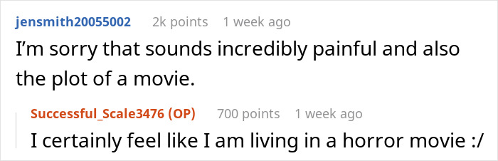 Screenshot of a Reddit conversation about a woman discovering she’s engaged to her first cousin during a family Christmas. Screenshot of a Reddit conversation about a woman discovering she’s engaged to her first cousin during a family Christmas.