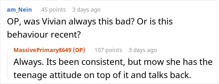 Screenshot of an online discussion about a woman snapping and kicking her fiancé and stepdaughter out. Screenshot of an online discussion about a woman snapping and kicking her fiancé and stepdaughter out.