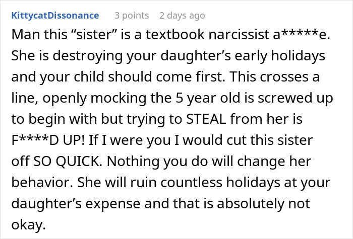 Screenshot of a forum comment discussing a woman stealing her 5-year-old niece’s skirt and lying when caught red-handed. Screenshot of a forum comment discussing a woman stealing her 5-year-old niece’s skirt and lying when caught red-handed.