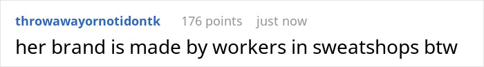 Reddit screenshot: comment says her brand made in sweatshops, criticizing Rihanna distorted lingerie photos Reddit screenshot: comment says her brand made in sweatshops, criticizing Rihanna distorted lingerie photos