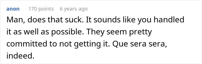 Comment on forum post expressing sympathy for guy furious after family refuses to include him in girl days, mentioning immaturity and growth. Comment on forum post expressing sympathy for guy furious after family refuses to include him in girl days, mentioning immaturity and growth.