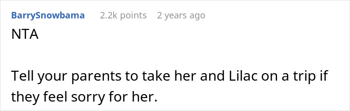 Screenshot of an online comment discussing a woman demanding her friend to kick her husband out of a romantic getaway. Screenshot of an online comment discussing a woman demanding her friend to kick her husband out of a romantic getaway.