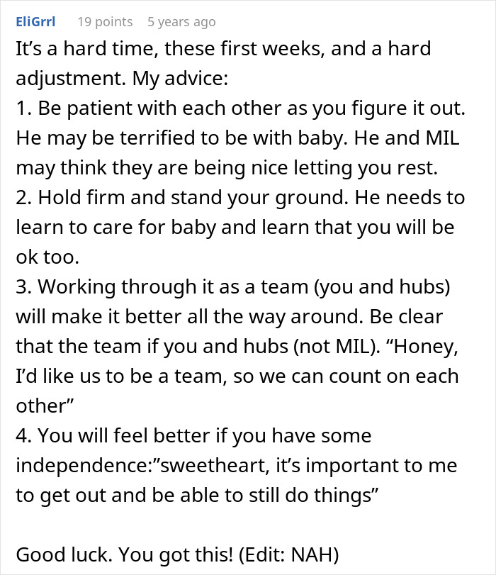 Woman Leaves Newborn With Husband After He Prioritizes His Mother