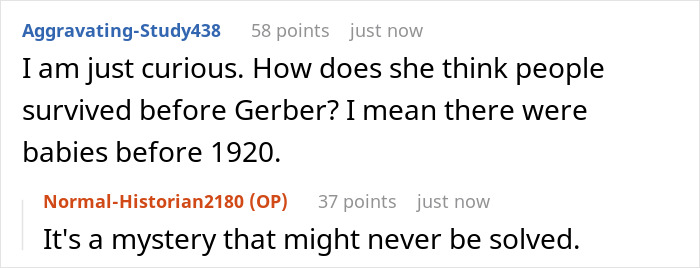 Childless Sis Keeps Lecturing Man About Baby Food, Livid When He “Mansplains” Breastfeeding To Her