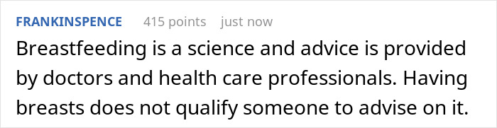 Childless Sis Keeps Lecturing Man About Baby Food, Livid When He “Mansplains” Breastfeeding To Her
