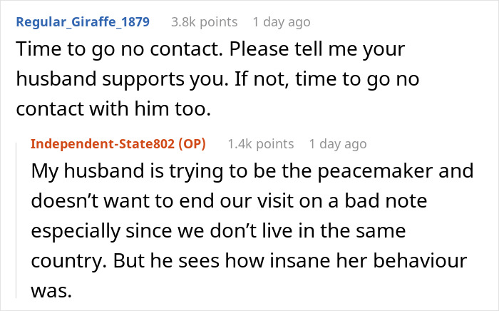 Reddit comments screenshot about mom takes her baby storming off from MIL after feeding dispute Reddit comments screenshot about mom takes her baby storming off from MIL after feeding dispute
