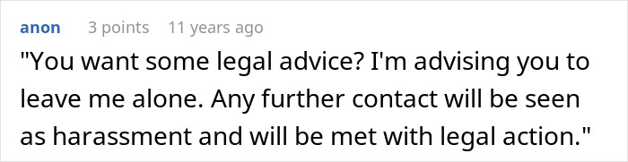 Text post showing a woman refusing to risk her new career by giving free advice to friends, exposing their true colors.
