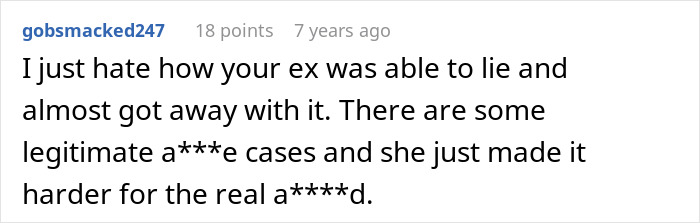 Screenshot of a social media comment discussing a woman’s award winning act in court and evidence from husband and BFF. Screenshot of a social media comment discussing a woman’s award winning act in court and evidence from husband and BFF.