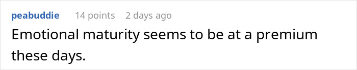 Screenshot of a Reddit comment discussing emotional maturity amidst fiancée’s obsession with her bully causing relationship issues. Screenshot of a Reddit comment discussing emotional maturity amidst fiancée’s obsession with her bully causing relationship issues.