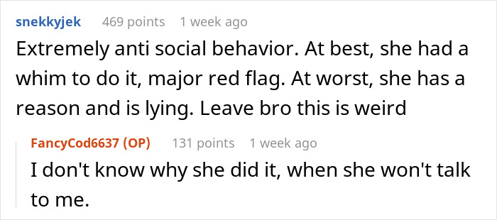 Reddit user horrified after witnessing girlfriend spitting in his food and questioning her reason for the act.