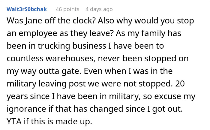 Screenshot of a Reddit comment discussing workplace behavior and a man turning coworkers against a woman who reported him.