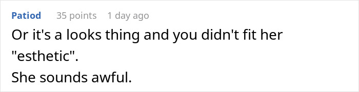 Commenter discussing drama surrounding bride deliberately excluding sister-in-law from wedding photos.