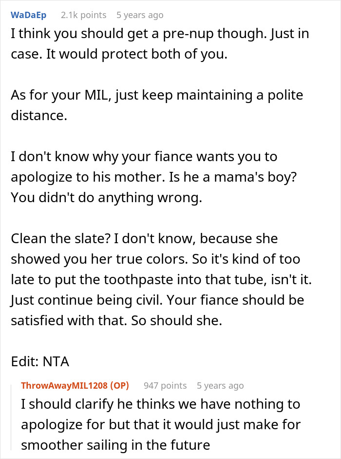 Screenshot of Reddit comments discussing a woman hiding finances from MIL and conflicts over being a yoga teacher. Screenshot of Reddit comments discussing a woman hiding finances from MIL and conflicts over being a yoga teacher.