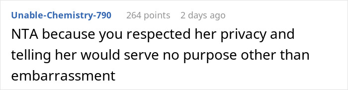 Screenshot of a Reddit comment explaining why a guy refuses to embarrass his roommate by respecting her privacy. Screenshot of a Reddit comment explaining why a guy refuses to embarrass his roommate by respecting her privacy.