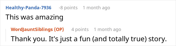 Screenshot of an online comment thread about a man’s snarky letter leading to a restaurant pitch and patent. Screenshot of an online comment thread about a man’s snarky letter leading to a restaurant pitch and patent.