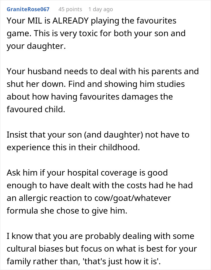 mom storms off with baby after MIL tried to take over feeding reddit comment screenshot mom storms off with baby after MIL tried to take over feeding reddit comment screenshot