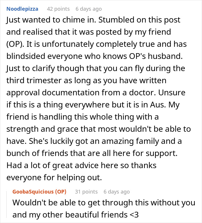 Reddit comment discussing a bipolar guy dumping his pregnant wife and her concerns about co-parenting with him. Reddit comment discussing a bipolar guy dumping his pregnant wife and her concerns about co-parenting with him.