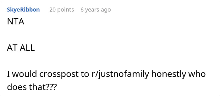 Screenshot of a Reddit comment reacting to a guy furious after family refuses to include him in girl days, discussing immaturity. Screenshot of a Reddit comment reacting to a guy furious after family refuses to include him in girl days, discussing immaturity.