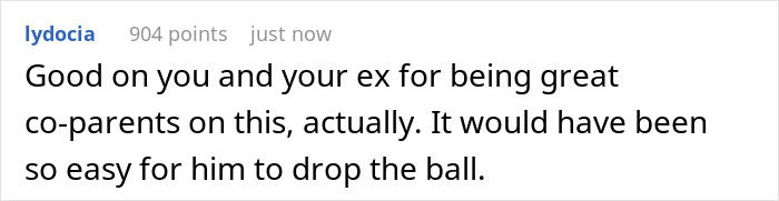 Commenter praising co-parents for working together while discussing annoyed mom and daughter chores conflict. Commenter praising co-parents for working together while discussing annoyed mom and daughter chores conflict.