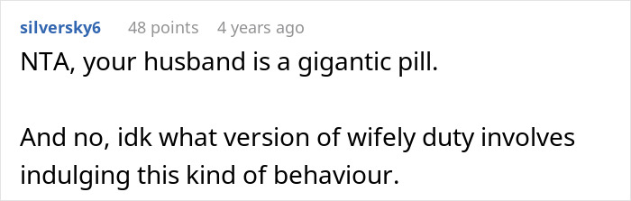 Screenshot of a Reddit comment criticizing a husband for inappropriate behavior about late BIL at Thanksgiving. Screenshot of a Reddit comment criticizing a husband for inappropriate behavior about late BIL at Thanksgiving.