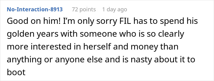 Screenshot of Reddit comment about greedy mom and dad's inheritance plans, black text on white background Screenshot of Reddit comment about greedy mom and dad's inheritance plans, black text on white background