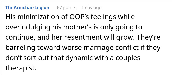 Comment discussing resentment and marriage conflict caused by overbearing mother-in-law making plans without knowledge. Comment discussing resentment and marriage conflict caused by overbearing mother-in-law making plans without knowledge.