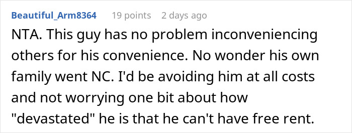 Reddit user commenting on an entitled uncle expecting niece to be his retirement plan and calling her cruel.