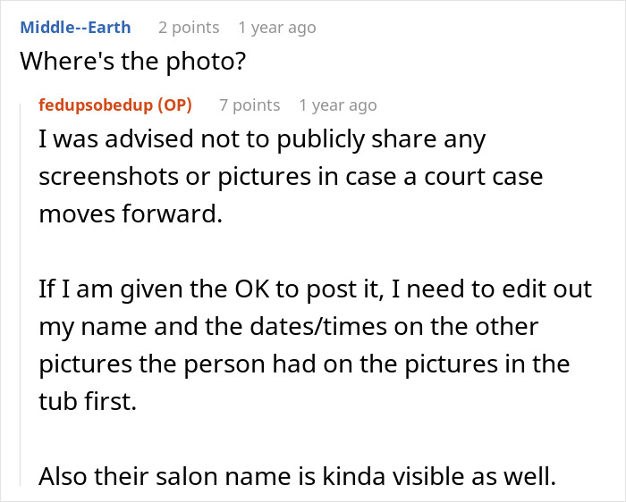 Reddit conversation about woman&rsquo;s crazy story discovering a weird hair stylist shrine in a salon.