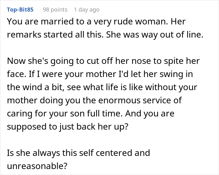 MIL Helps Couple With Childcare, Loses It After DIL Criticizes Her For Paying Her Own Son&rsquo;s Rent