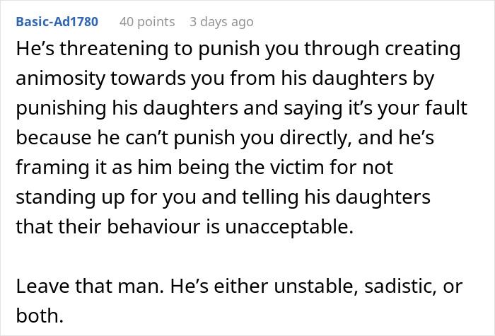 Text post discussing stepdaughters&rsquo; gift pushing woman to her limits and a viral conversation with her husband.