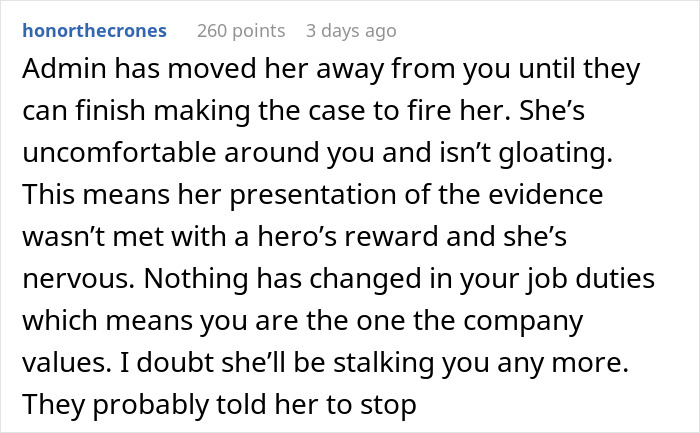 Reddit comment discussing a coworker being filmed to prove she&rsquo;s not actually disabled after work.