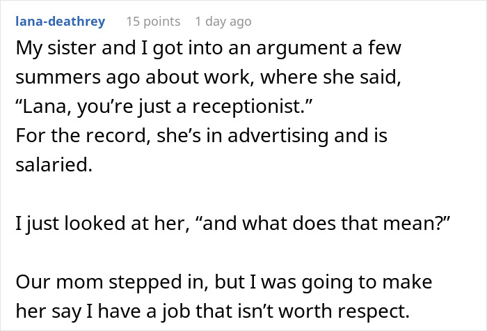 Screenshot of Reddit post with text about a work argument and job respect, featuring unemployed guy theme Screenshot of Reddit post with text about a work argument and job respect, featuring unemployed guy theme
