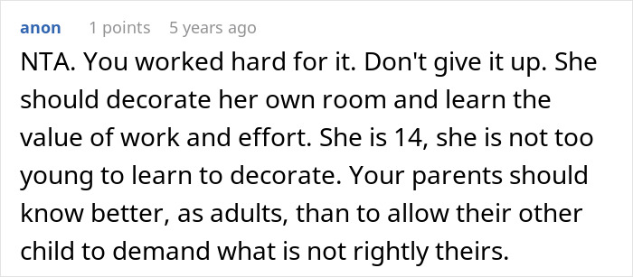 Text comment discussing a teen accused of crushing half-sister’s dreams by refusing her Christmas wish. Text comment discussing a teen accused of crushing half-sister’s dreams by refusing her Christmas wish.