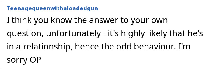 Text of a social media post discussing a woman discovering her casual boyfriend&rsquo;s secret side relationship and ending their 3-year situationship.