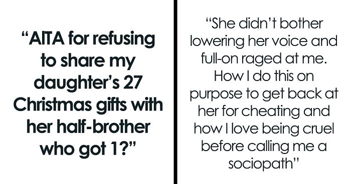 Daughter Gets 27 Presents For Christmas While Her Half-Brother Has Only 1, Dad Feels No Guilt