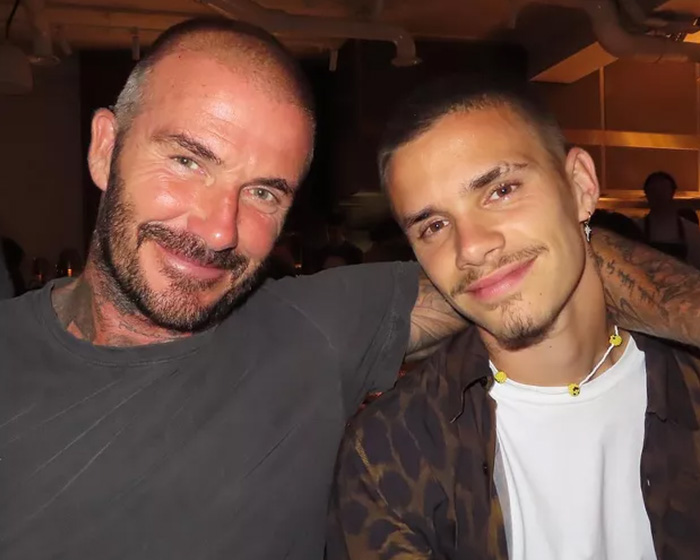 David Beckham smiling and posing with his son amid ongoing family rift and public teasing during worst crisis. David Beckham smiling and posing with his son amid ongoing family rift and public teasing during worst crisis.