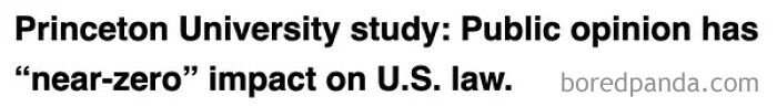 Princeton University study highlights public opinion’s near-zero impact on U.S. law, reflecting issues in the country warning images.