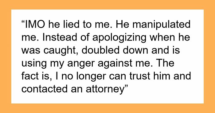 “I Saw Red”: Guy Lies, Says He’s Camping With Bro, Wife Hires Divorce Attorney As Truth Comes Out