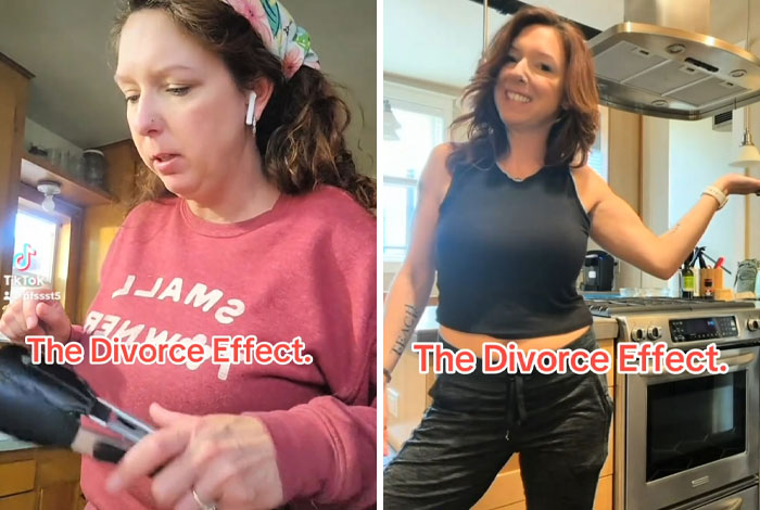 Before and after divorce makeover showing a woman’s transformation proving divorce as a powerful personal change.