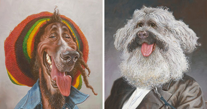 These Celebrity-Inspired Dog Portraits By Sebastian Krüger Are Equal Parts Funny And Brilliant (17 Pics)